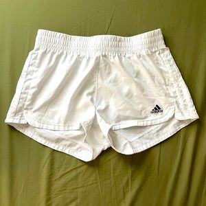 White, adidas shorts size small